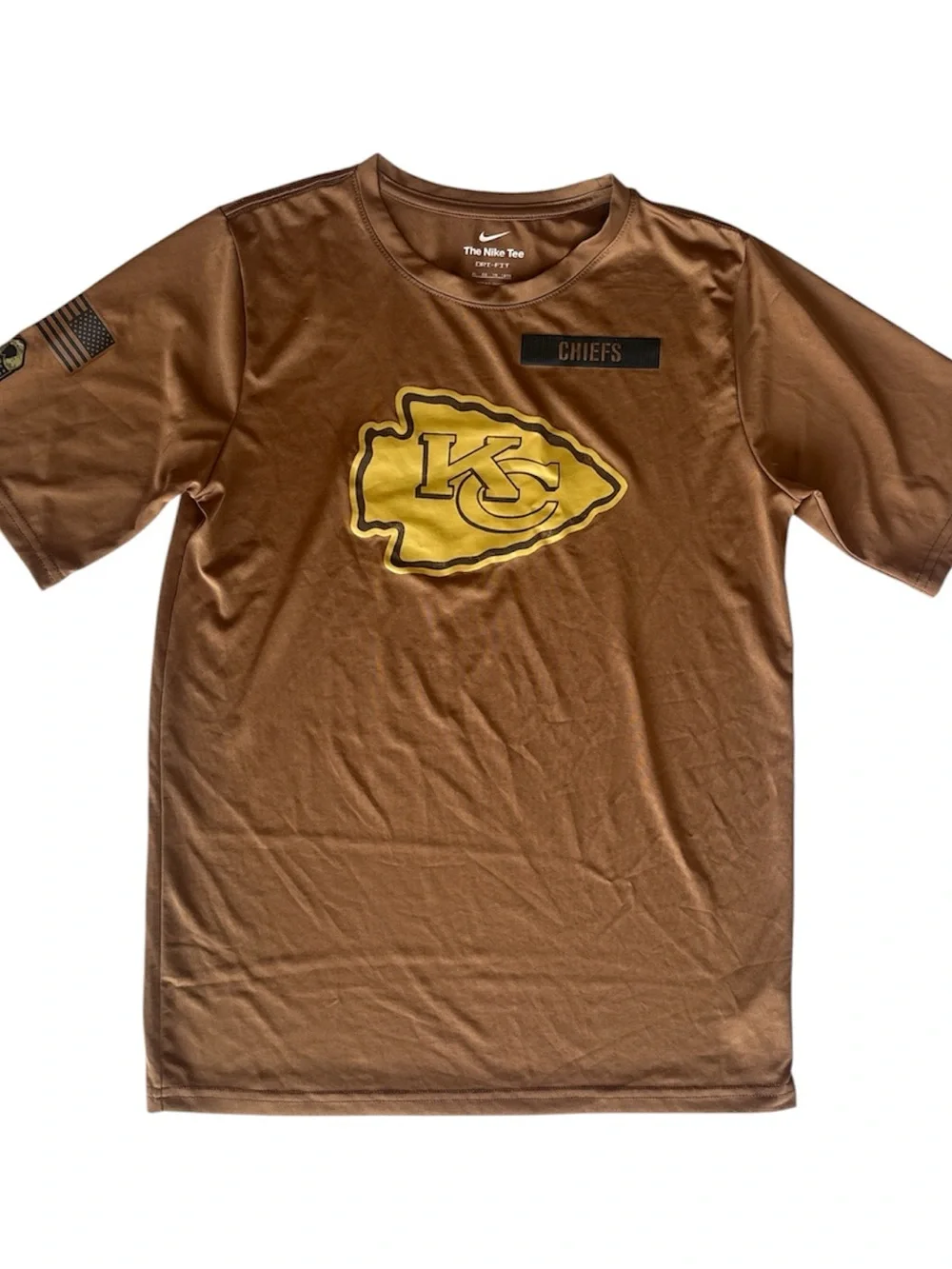 The Nike Tee Kansas City Chiefs Brown Graphic Boys T‑Shirt XL